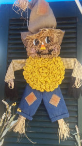 Burlap Scarecrow with Straw