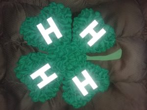 burlap 4-H four leave clover wreath